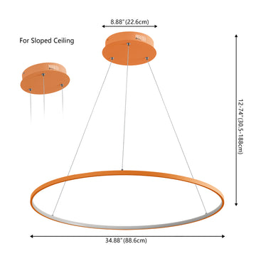 Brice Modern Contemporary Iron Integrated LED Pendant